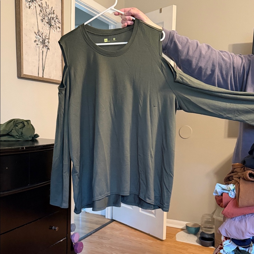Xersion Long Sleeve Top - Olive Green